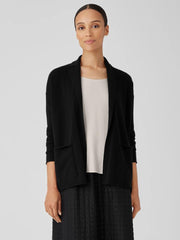 Eileen Fisher Sweaters &amp; Cardigans | Italian Cashmere Notch Collar Cardigan Black - Women