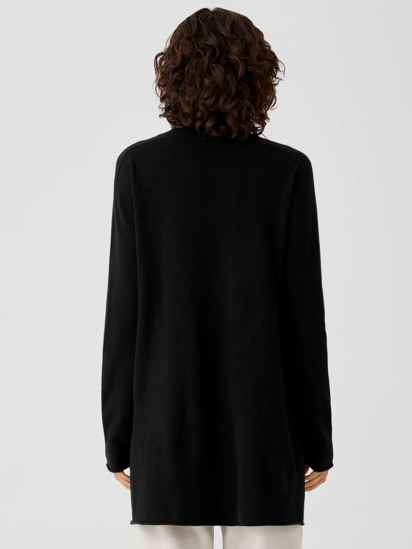 Eileen Fisher Sweaters &amp; Cardigans | Italian Cashmere Turtleneck Long Top Black - Women