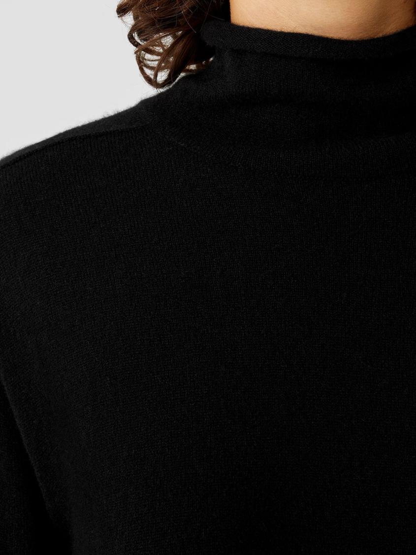 Eileen Fisher Sweaters &amp; Cardigans | Italian Cashmere Turtleneck Long Top Black - Women