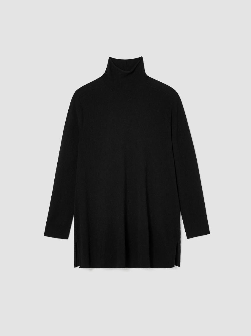 Eileen Fisher Sweaters &amp; Cardigans | Italian Cashmere Turtleneck Long Top Black - Women