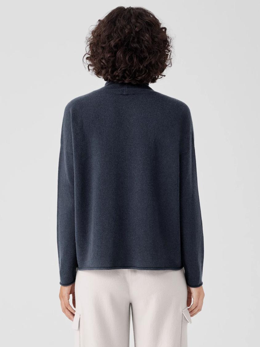 Eileen Fisher Sweaters &amp; Cardigans | Italian Cashmere Turtleneck Top Ocean - Women