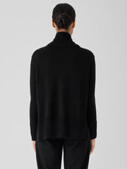 Eileen Fisher Sweaters &amp; Cardigans | Merino Jersey Turtleneck In Regenerative Wool Black - Women