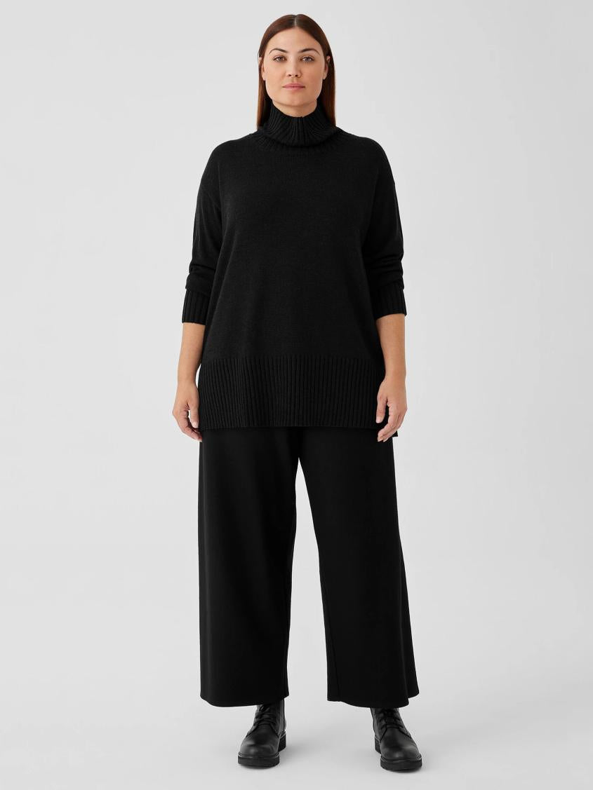 Eileen Fisher Sweaters &amp; Cardigans | Merino Jersey Turtleneck In Regenerative Wool Black - Women