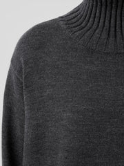 Eileen Fisher Sweaters &amp; Cardigans | Merino Jersey Turtleneck In Regenerative Wool Charcoal - Women