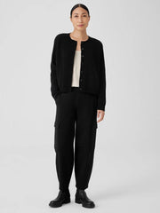 Eileen Fisher Sweaters &amp; Cardigans | Organic Cotton Chenille Crew Neck Cardigan Black - Women