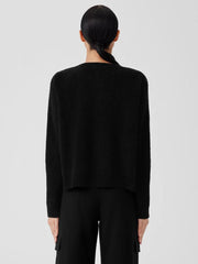 Eileen Fisher Sweaters &amp; Cardigans | Organic Cotton Chenille Crew Neck Cardigan Black - Women