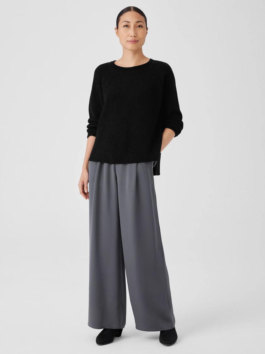 Eileen Fisher Sweaters &amp; Cardigans | Organic Cotton Chenille Crew Neck Top Black - Women