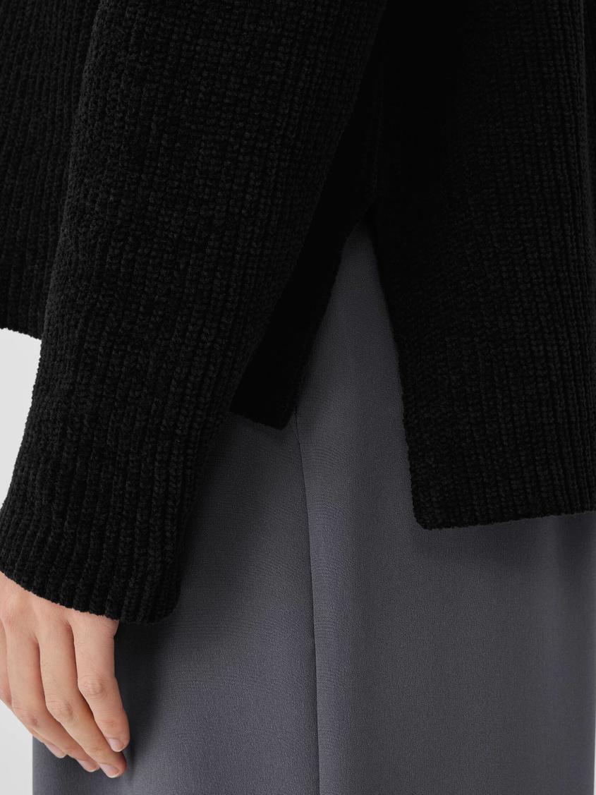 Eileen Fisher Sweaters &amp; Cardigans | Organic Cotton Chenille Crew Neck Top Black - Women