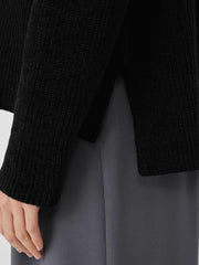 Eileen Fisher Sweaters &amp; Cardigans | Organic Cotton Chenille Crew Neck Top Black - Women