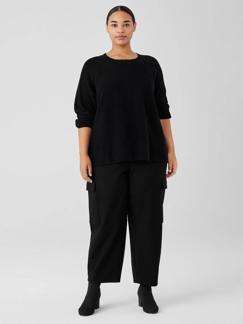 Eileen Fisher Sweaters &amp; Cardigans | Organic Cotton Chenille Crew Neck Top Black - Women