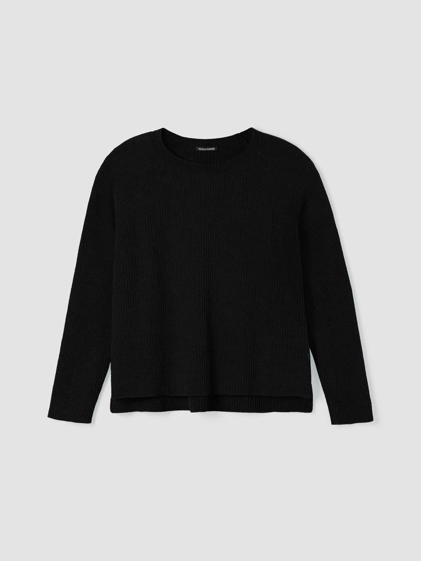 Eileen Fisher Sweaters &amp; Cardigans | Organic Cotton Chenille Crew Neck Top Black - Women