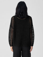 Eileen Fisher Sweaters &amp; Cardigans | Organic Linen Délavé Round Neck Top Black - Women