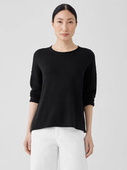 Eileen Fisher Sweaters &amp; Cardigans | Peruvian Cotton Blend Crew Neck Top Black - Women