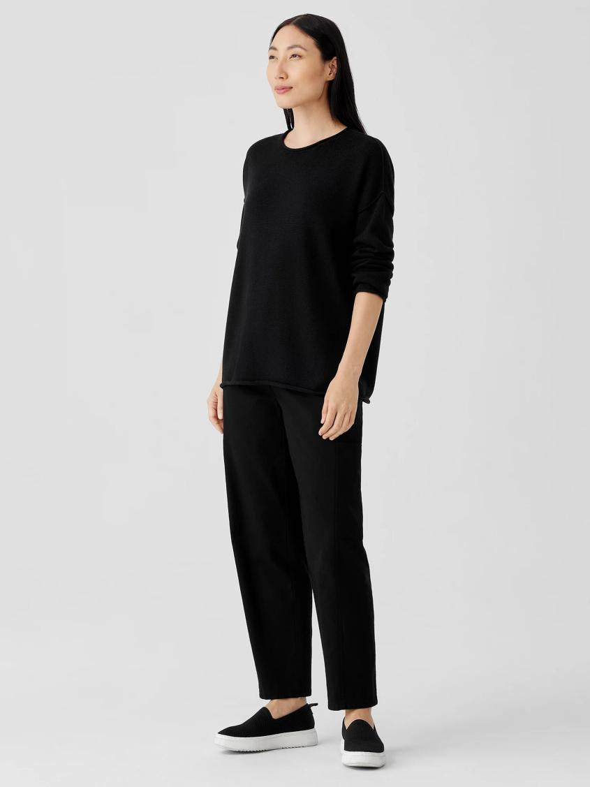 Eileen Fisher Sweaters &amp; Cardigans | Peruvian Cotton Blend Crew Neck Top Black - Women