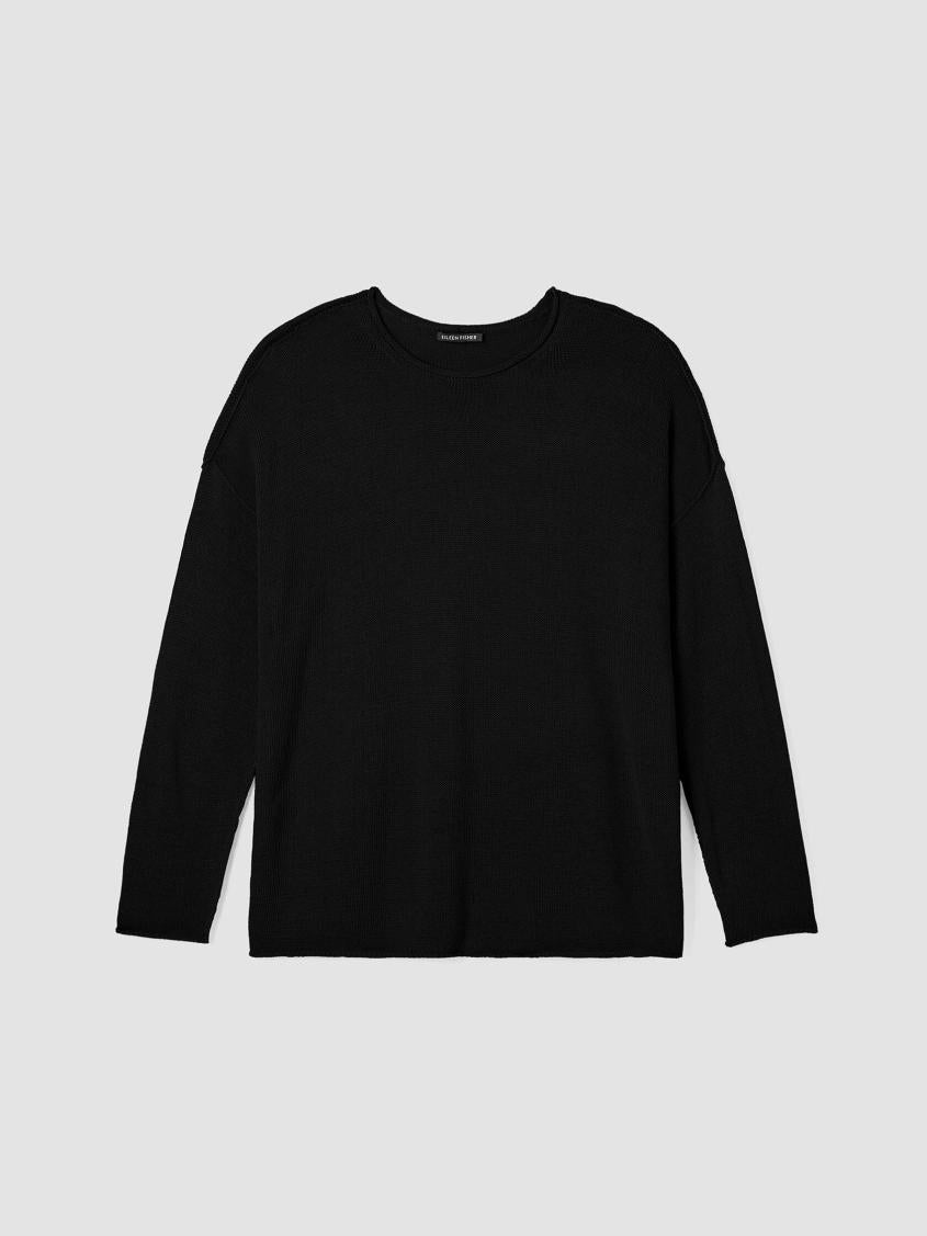Eileen Fisher Sweaters &amp; Cardigans | Peruvian Cotton Blend Crew Neck Top Black - Women