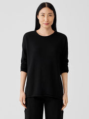Eileen Fisher Sweaters &amp; Cardigans | Peruvian Cotton Blend Crew Neck Top Black - Women
