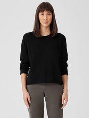 Eileen Fisher Sweaters &amp; Cardigans | Peruvian Cotton Blend Crew Neck Top Black - Women