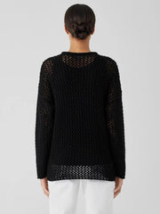 Eileen Fisher Sweaters &amp; Cardigans | Peruvian Organic Cotton Boucle Crew Neck Top Black - Women