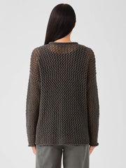 Eileen Fisher Sweaters &amp; Cardigans | Peruvian Organic Cotton Boucle Crew Neck Top Black - Women