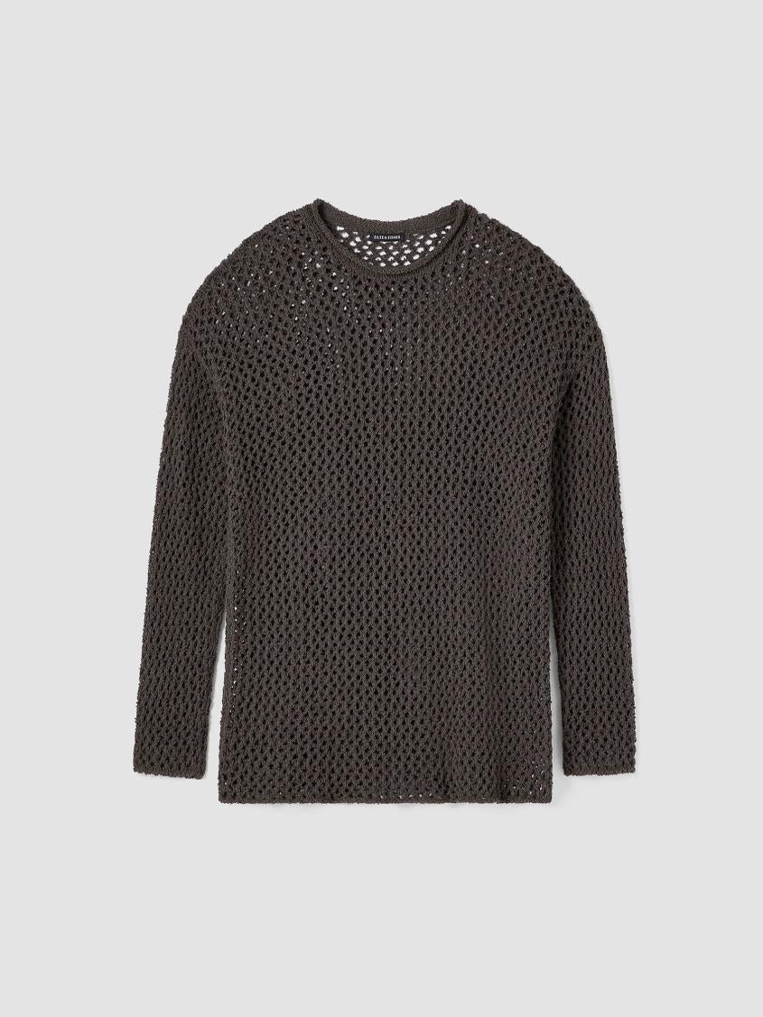 Eileen Fisher Sweaters &amp; Cardigans | Peruvian Organic Cotton Boucle Crew Neck Top Black - Women
