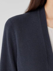 Eileen Fisher Sweaters &amp; Cardigans | Peruvian Organic Cotton Crepe Cardigan Ocean - Women