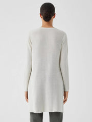 Eileen Fisher Sweaters &amp; Cardigans | Peruvian Organic Cotton Crepe V-Neck Long Top Black - Women