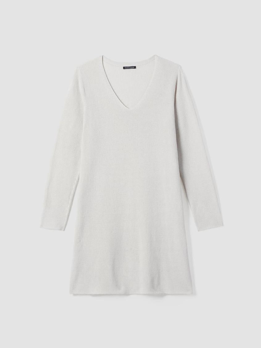 Eileen Fisher Sweaters &amp; Cardigans | Peruvian Organic Cotton Crepe V-Neck Long Top Black - Women