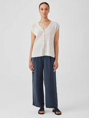 Eileen Fisher Sweaters &amp; Cardigans | Peruvian Organic Cotton Crepe Vest Bone - Women