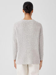Eileen Fisher Sweaters &amp; Cardigans | Peruvian Organic Cotton Crimp Crew Neck Long Top Sea Salt - Women