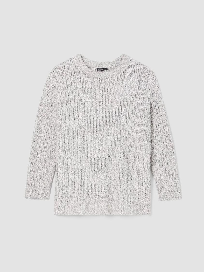 Eileen Fisher Sweaters &amp; Cardigans | Peruvian Organic Cotton Crimp Crew Neck Long Top Sea Salt - Women