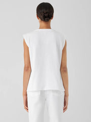 Eileen Fisher Tanks &amp; Camis | Cozy Organic Cotton Slub Round Neck Tank Black - Women