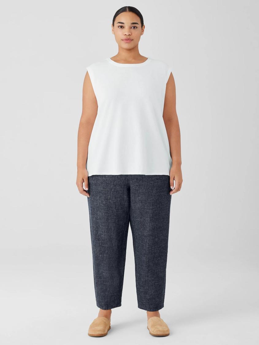 Eileen Fisher Tanks &amp; Camis | Cozy Organic Cotton Slub Round Neck Tank Black - Women