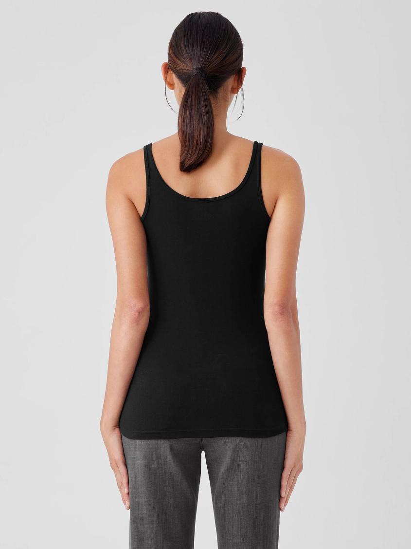 Eileen Fisher Tanks &amp; Camis | Organic Cotton Baby Rib Tank Black - Women