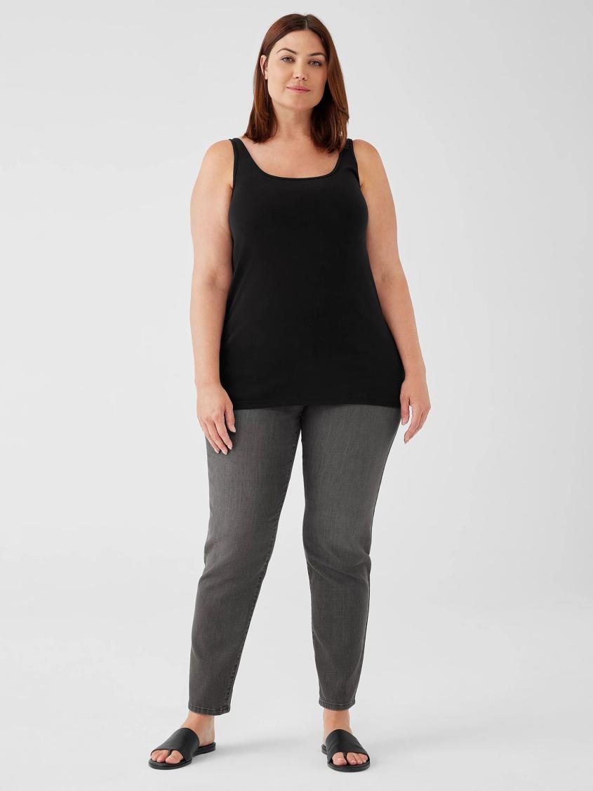Eileen Fisher Tanks &amp; Camis | Organic Cotton Baby Rib Tank Black - Women