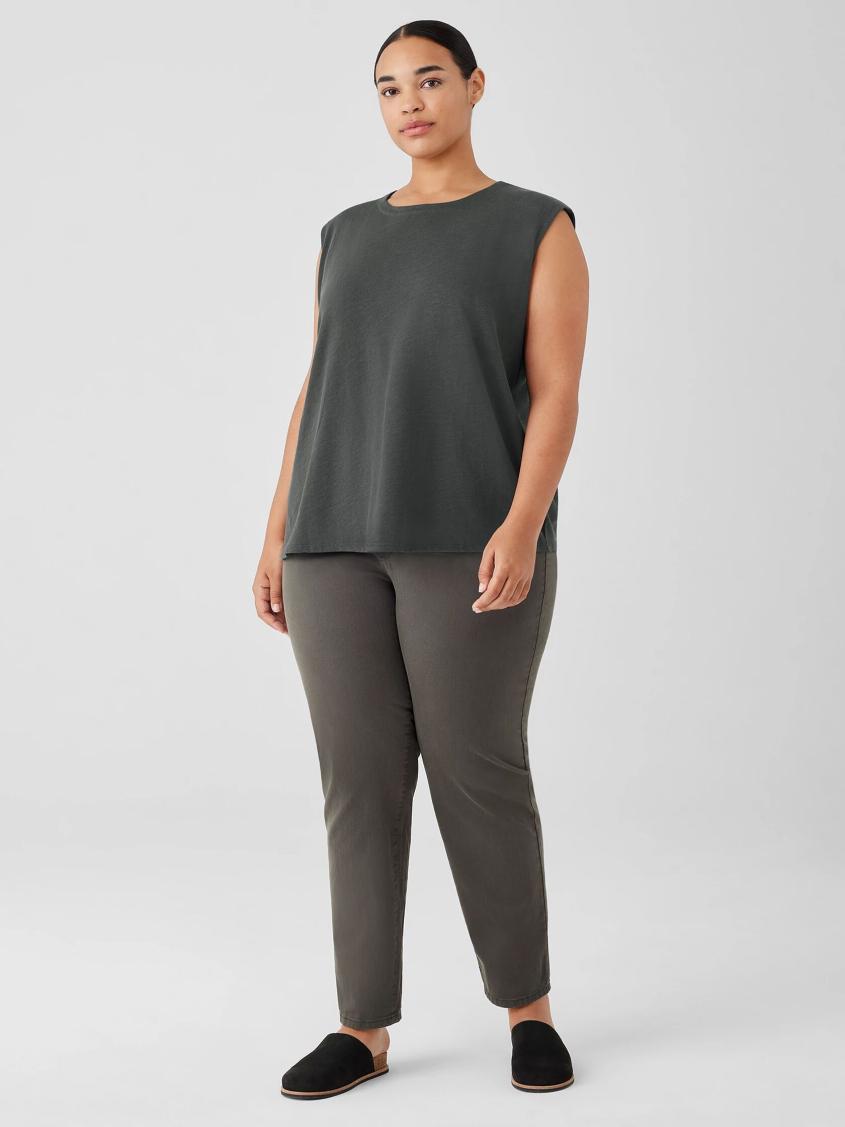 Eileen Fisher Tanks &amp; Camis | Organic Cotton Denim Slim Jean White - Women