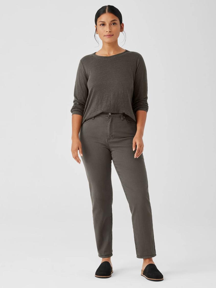 Eileen Fisher Tanks &amp; Camis | Organic Cotton Denim Slim Jean White - Women