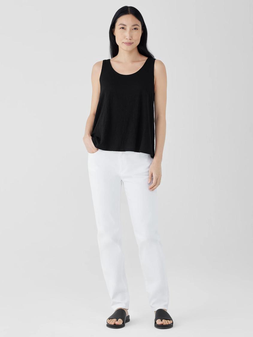 Eileen Fisher Tanks &amp; Camis | Organic Linen Jersey Tank Black - Women