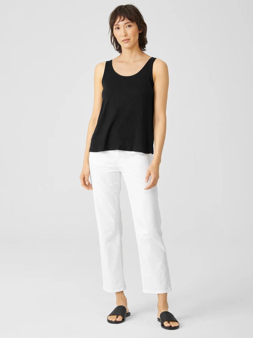 Eileen Fisher Tanks &amp; Camis | Organic Linen Jersey Tank Black - Women
