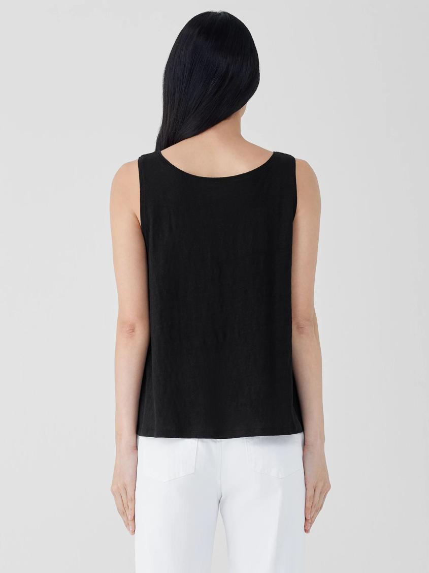 Eileen Fisher Tanks &amp; Camis | Organic Linen Jersey Tank Black - Women