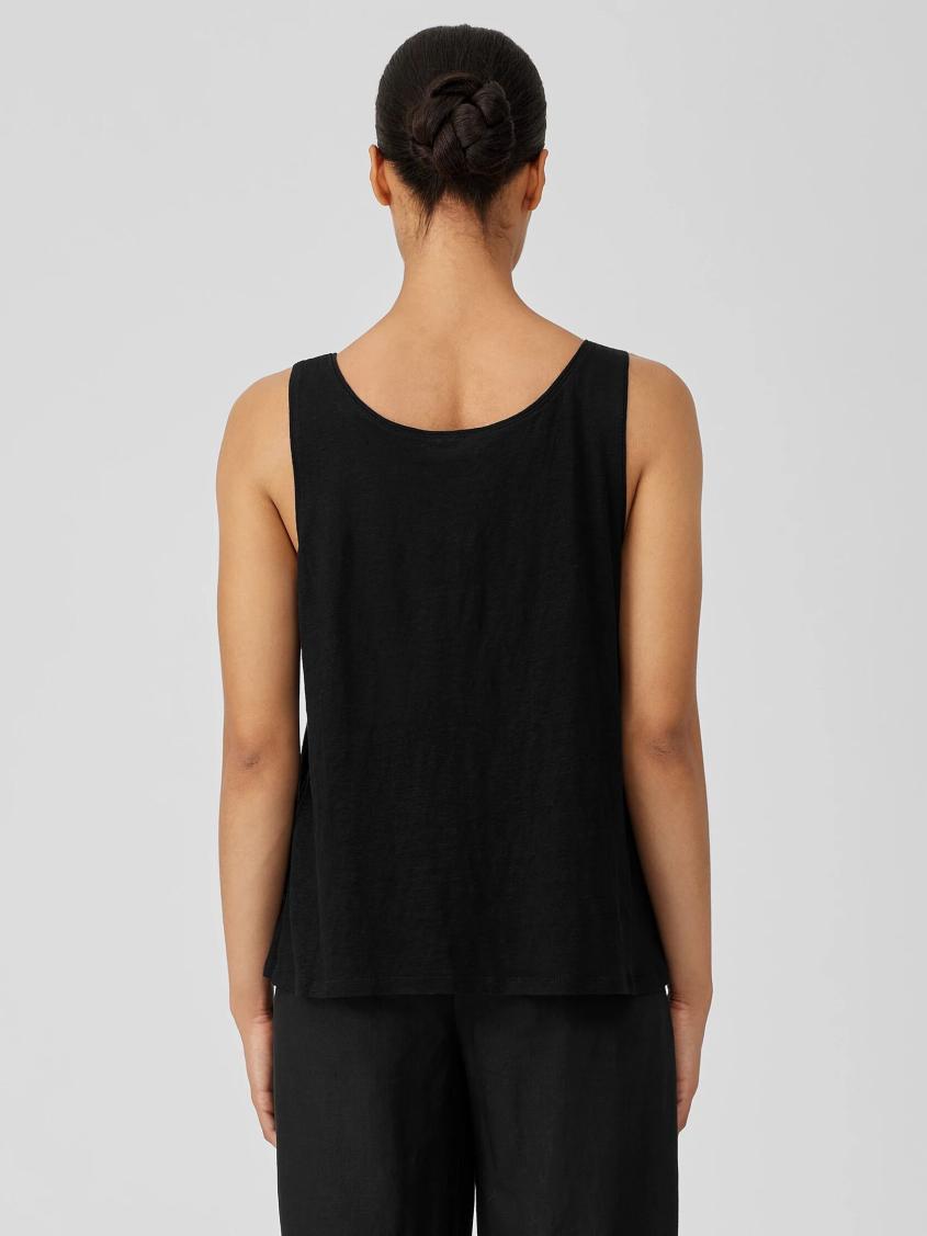 Eileen Fisher Tanks &amp; Camis | Organic Linen Jersey Tank Black - Women
