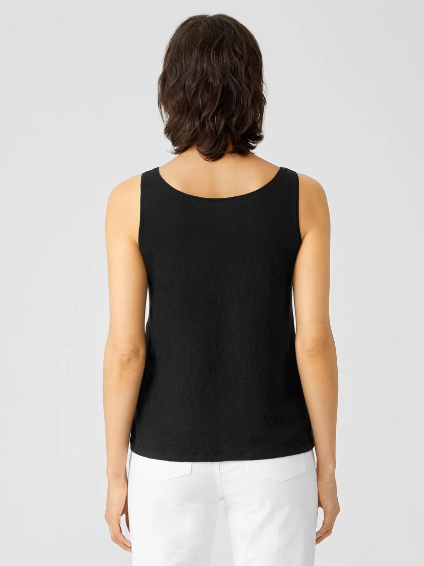 Eileen Fisher Tanks &amp; Camis | Organic Linen Jersey Tank Black - Women