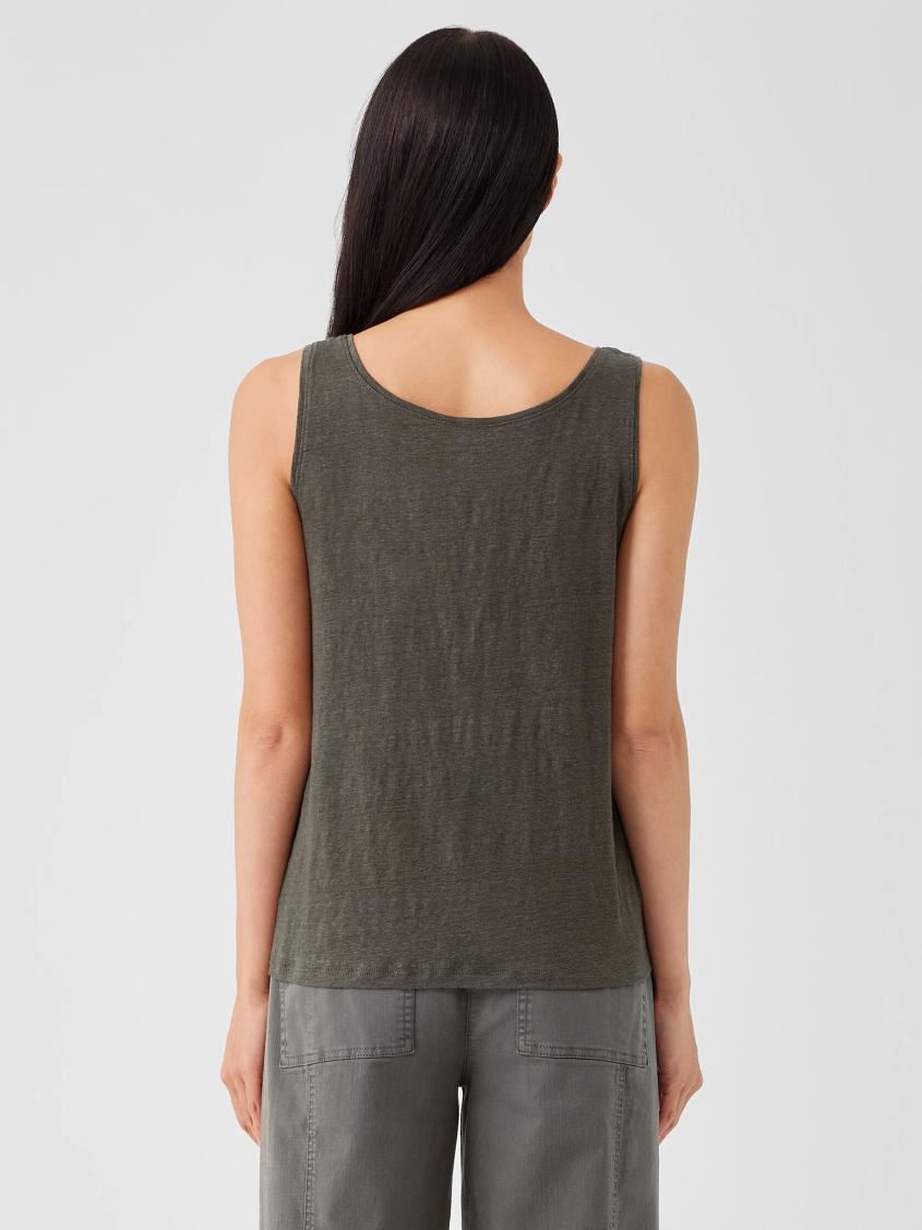 Eileen Fisher Tanks &amp; Camis | Organic Linen Jersey Tank Black - Women
