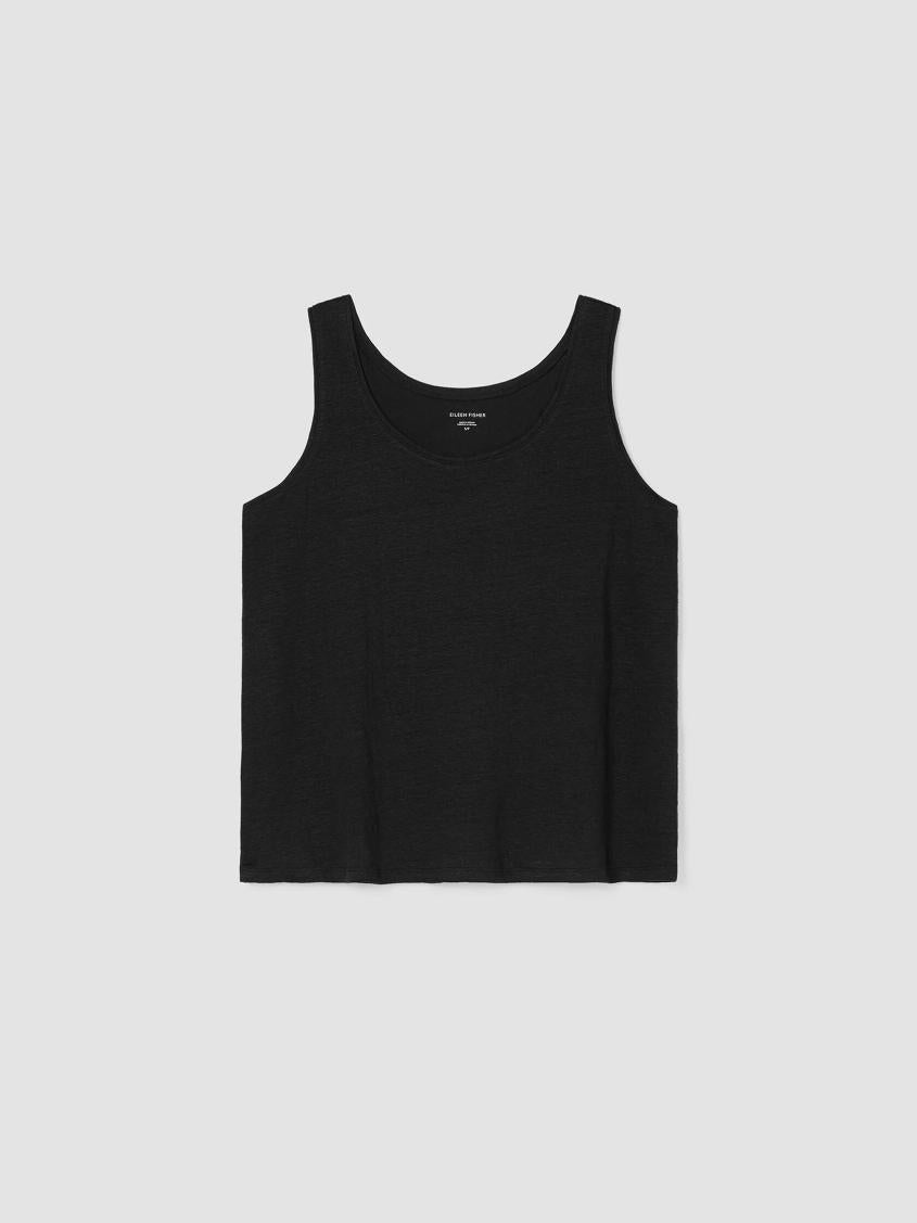 Eileen Fisher Tanks &amp; Camis | Organic Linen Jersey Tank Black - Women
