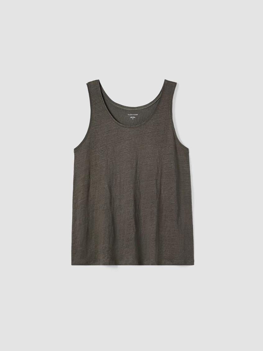 Eileen Fisher Tanks &amp; Camis | Organic Linen Jersey Tank Black - Women