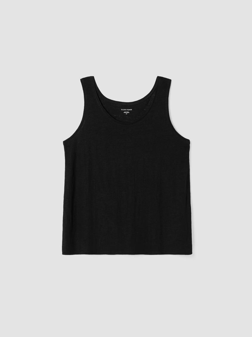 Eileen Fisher Tanks &amp; Camis | Organic Linen Jersey Tank Black - Women