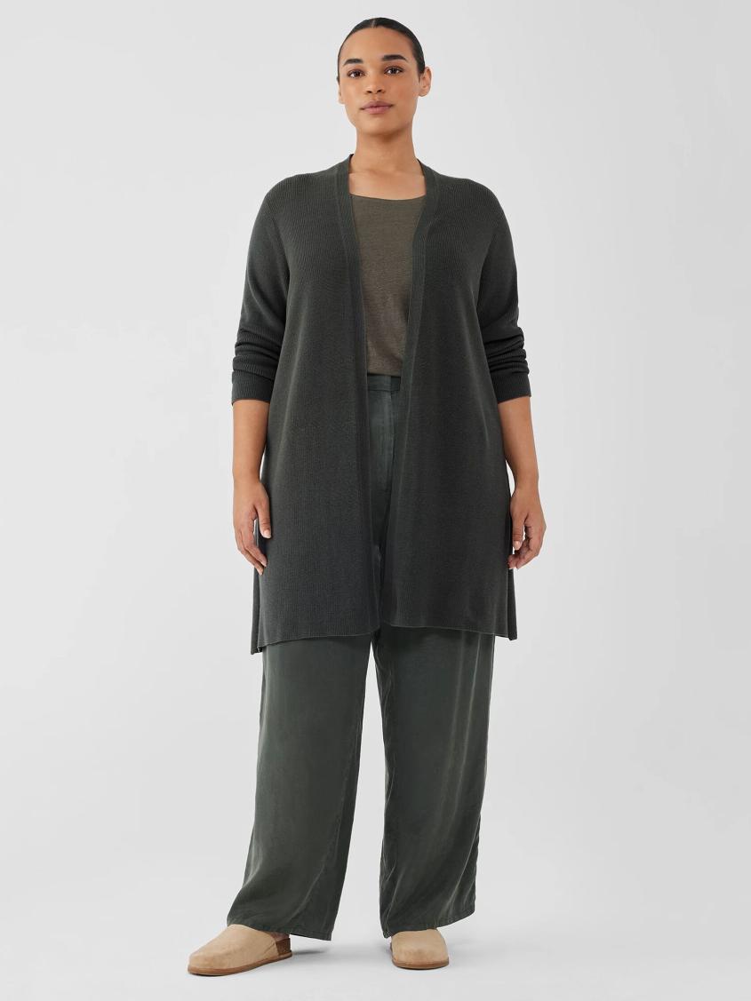 Eileen Fisher Tanks &amp; Camis | Peruvian Organic Cotton Crepe Cardigan Ocean - Women