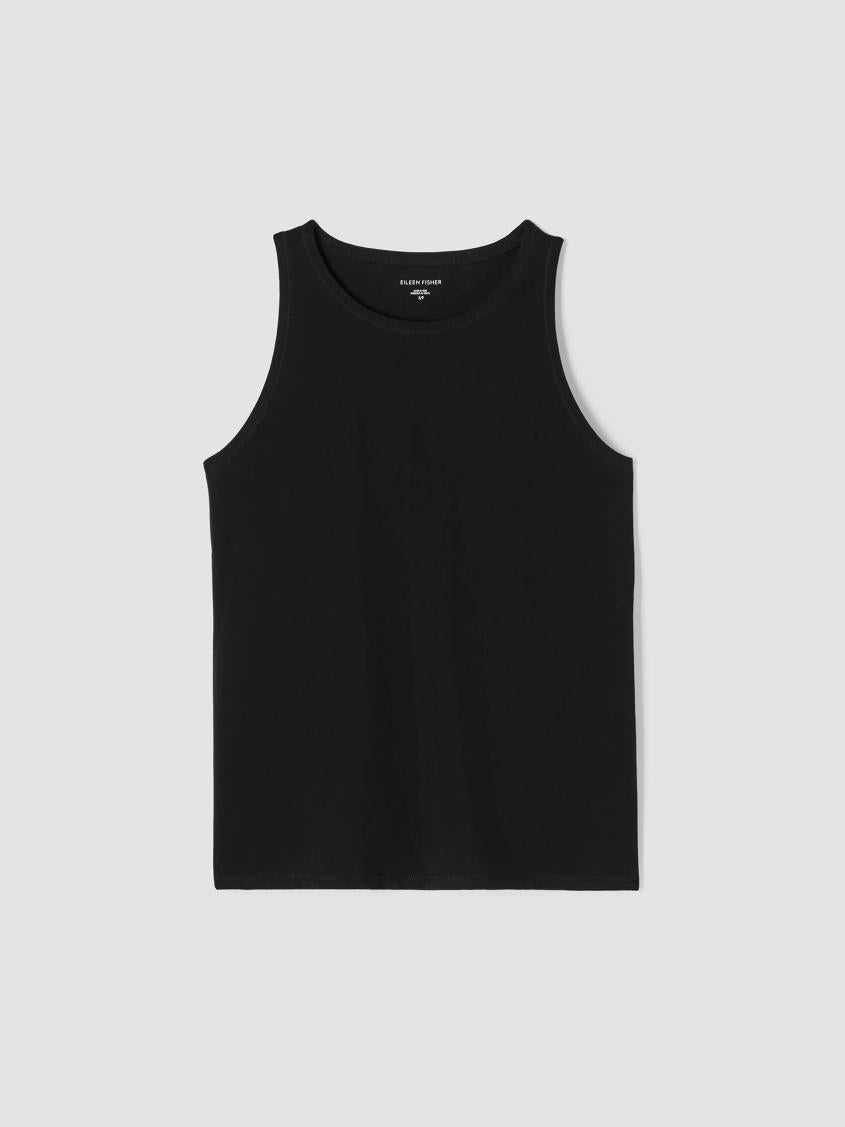 Eileen Fisher Tanks &amp; Camis | Pima Cotton Stretch Jersey Round Neck Tank Black - Women