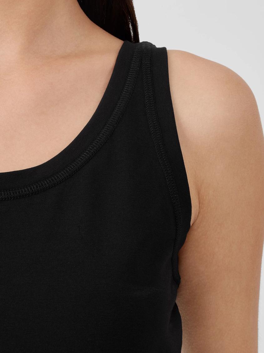 Eileen Fisher Tanks &amp; Camis | Pima Cotton Stretch Jersey Scoop Neck Tank Black - Women