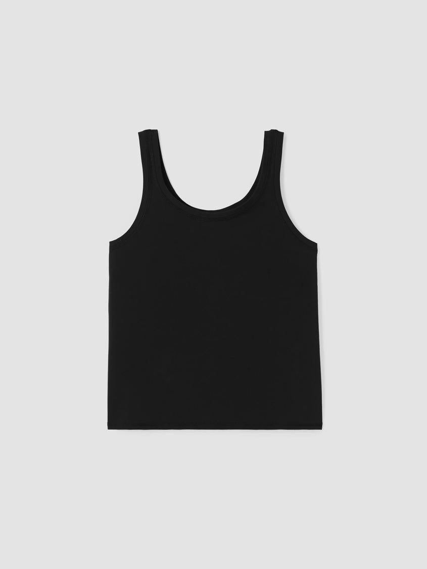 Eileen Fisher Tanks &amp; Camis | Pima Cotton Stretch Jersey Scoop Neck Tank Black - Women