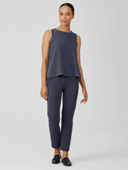 Eileen Fisher Tanks &amp; Camis | Silk Georgette Crepe Jewel Neck Tank Ocean - Women